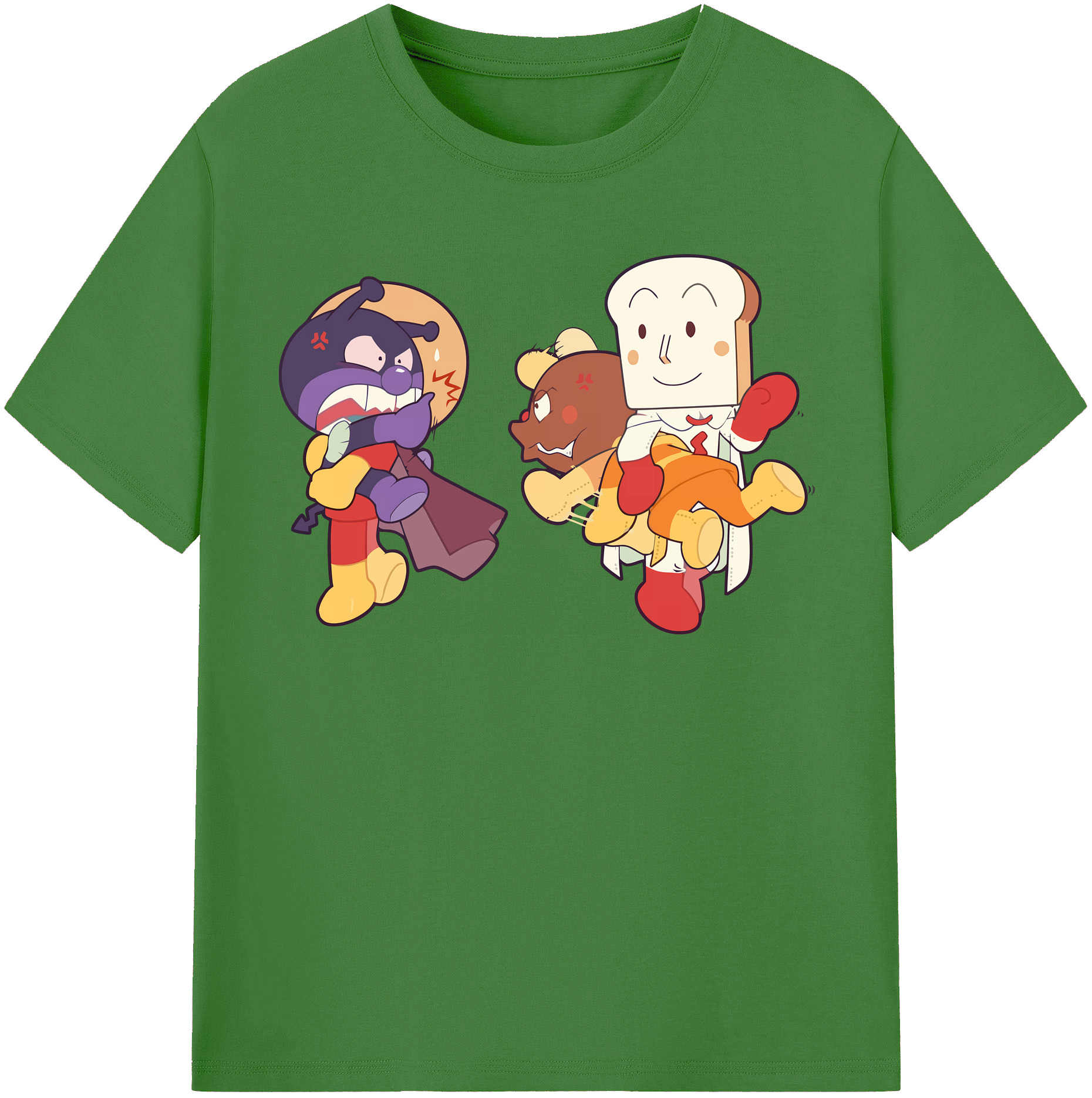 （画像用） アンパンマン Anpanman レディースカジュアルプリントTシャツ（綿100％）